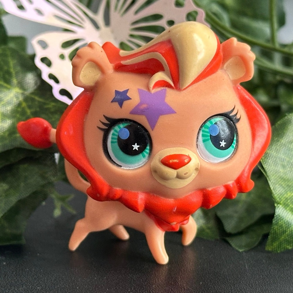 Littlest Pet Shop LPS 2690 Orange Lion Cat Purple Stars